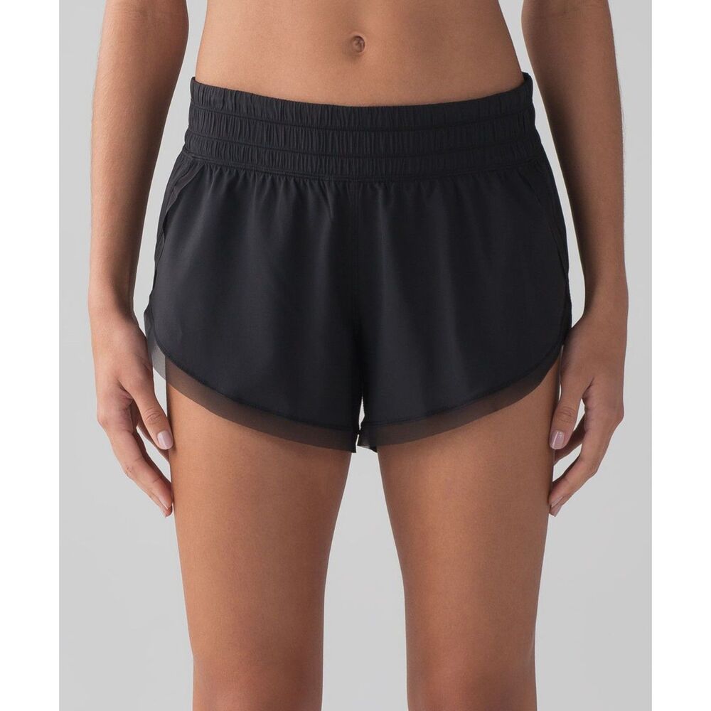 Lululemon Black Sz 2 Anew Short with Mesh trim